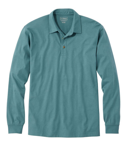 Men's Carefree Unshrinkable Polo, Long-Sleeve, Without Pocket L.L.Bean Top Pick