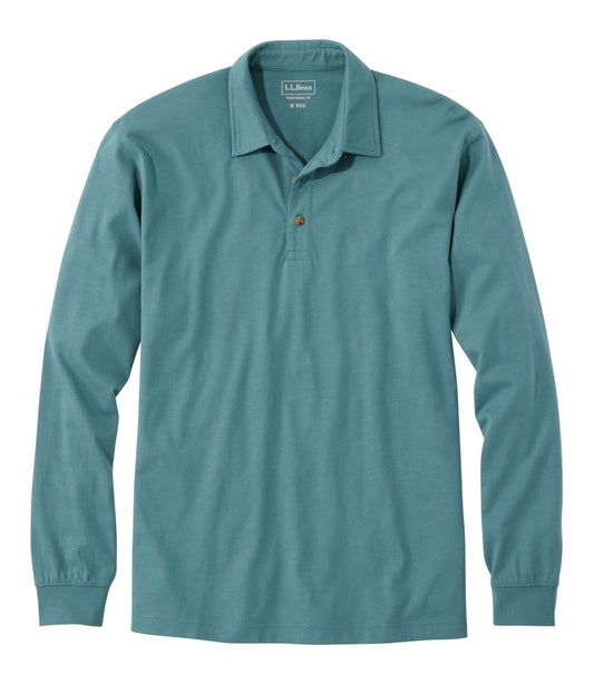 Men's Carefree Unshrinkable Polo, Long-Sleeve, Without Pocket L.L.Bean Top Pick