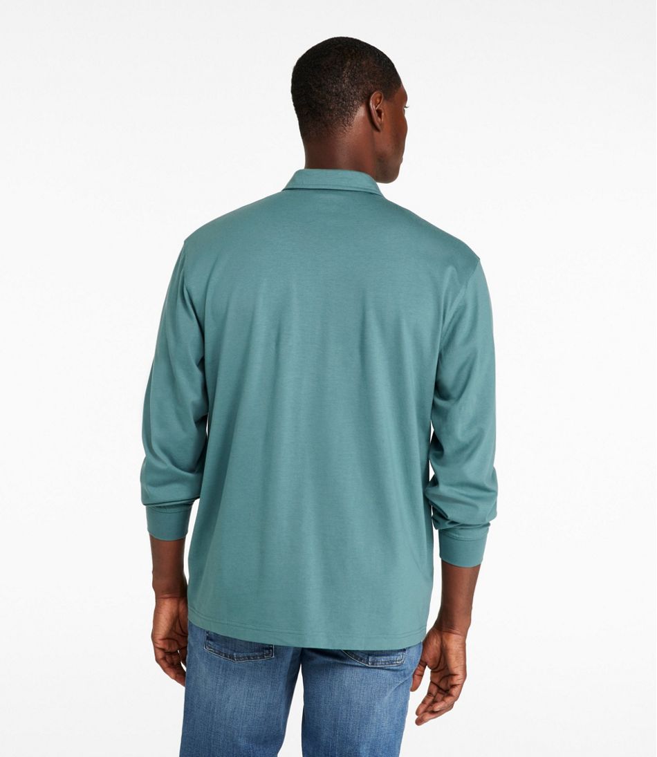 Men's Carefree Unshrinkable Polo, Long-Sleeve, Without Pocket L.L.Bean Top Pick