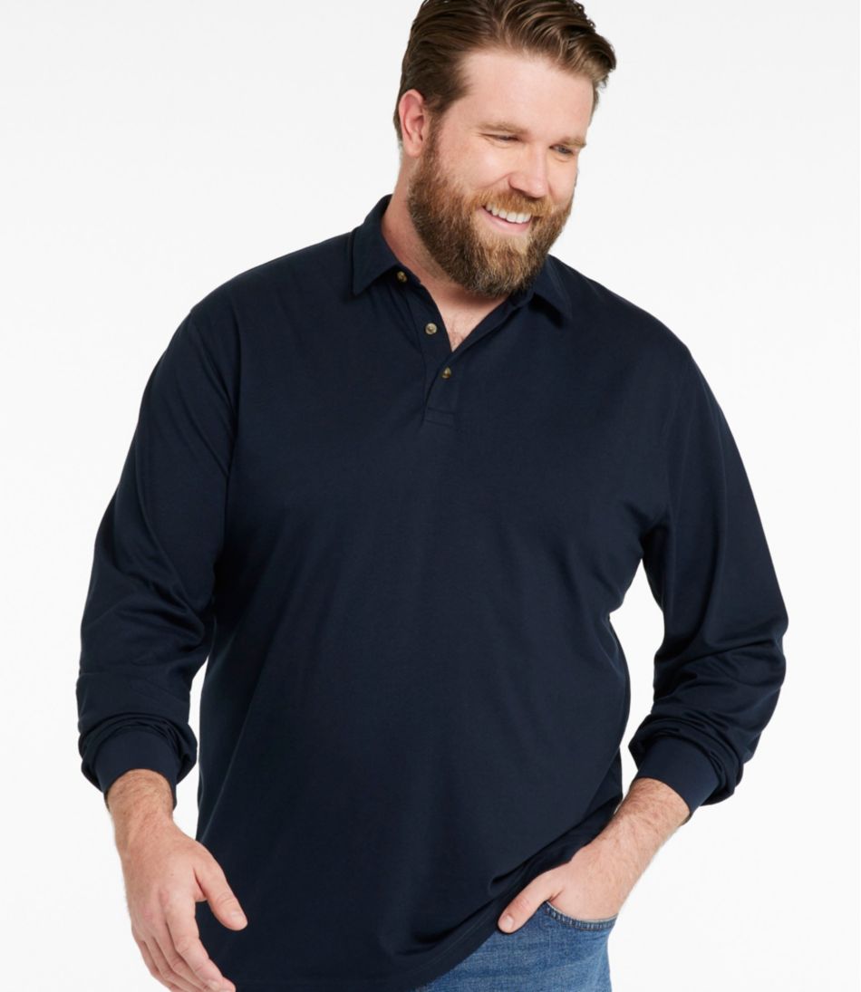 Men's Carefree Unshrinkable Polo, Long-Sleeve, Without Pocket L.L.Bean Top Pick