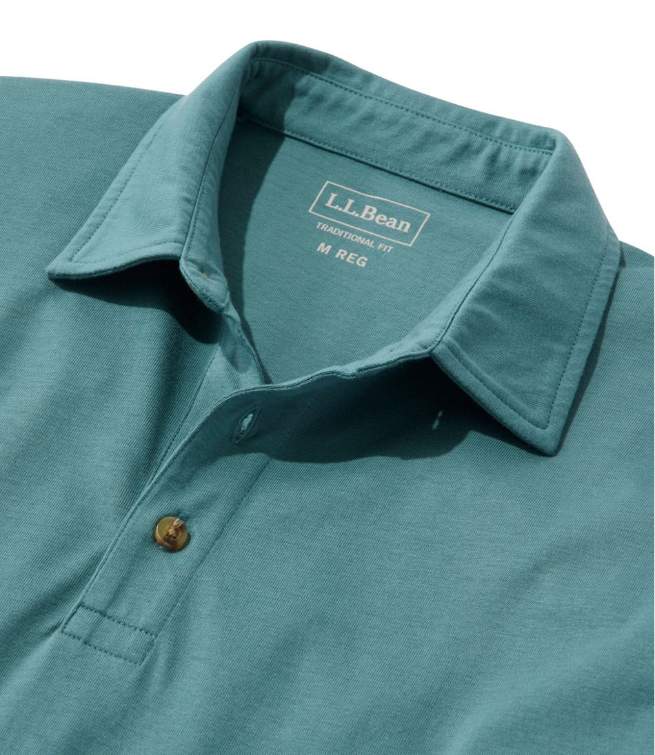 Men's Carefree Unshrinkable Polo, Long-Sleeve, Without Pocket L.L.Bean Top Pick