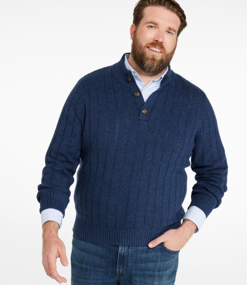 Men's Riverton Wool/Cotton Sweater, Mockneck L.L.Bean Everyday
