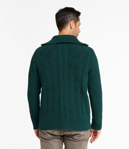 Men's Signature Cotton Fisherman Sweater, Full-Zip L.L.Bean Essential