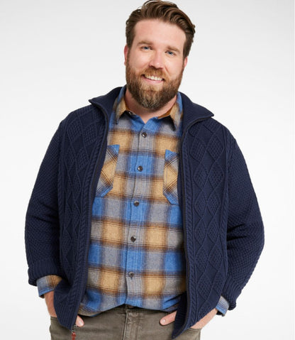 Men's Signature Cotton Fisherman Sweater, Full-Zip L.L.Bean Essential