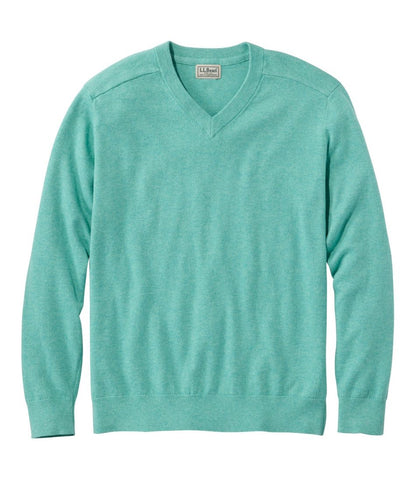 Men's All Seasons Cotton Blend Sweater, V-Neck L.L.Bean Value
