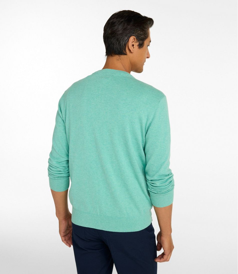 Men's All Seasons Cotton Blend Sweater, V-Neck L.L.Bean Value