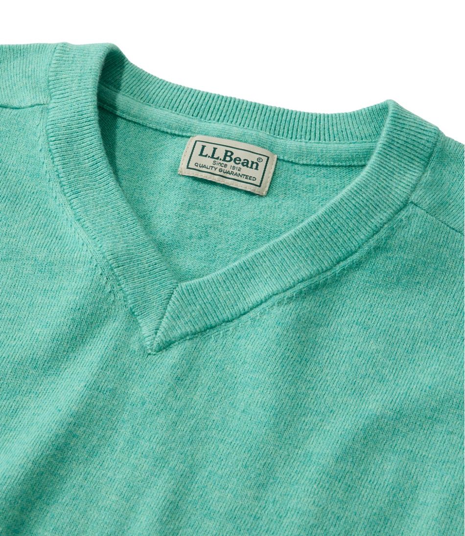 Men's All Seasons Cotton Blend Sweater, V-Neck L.L.Bean Value
