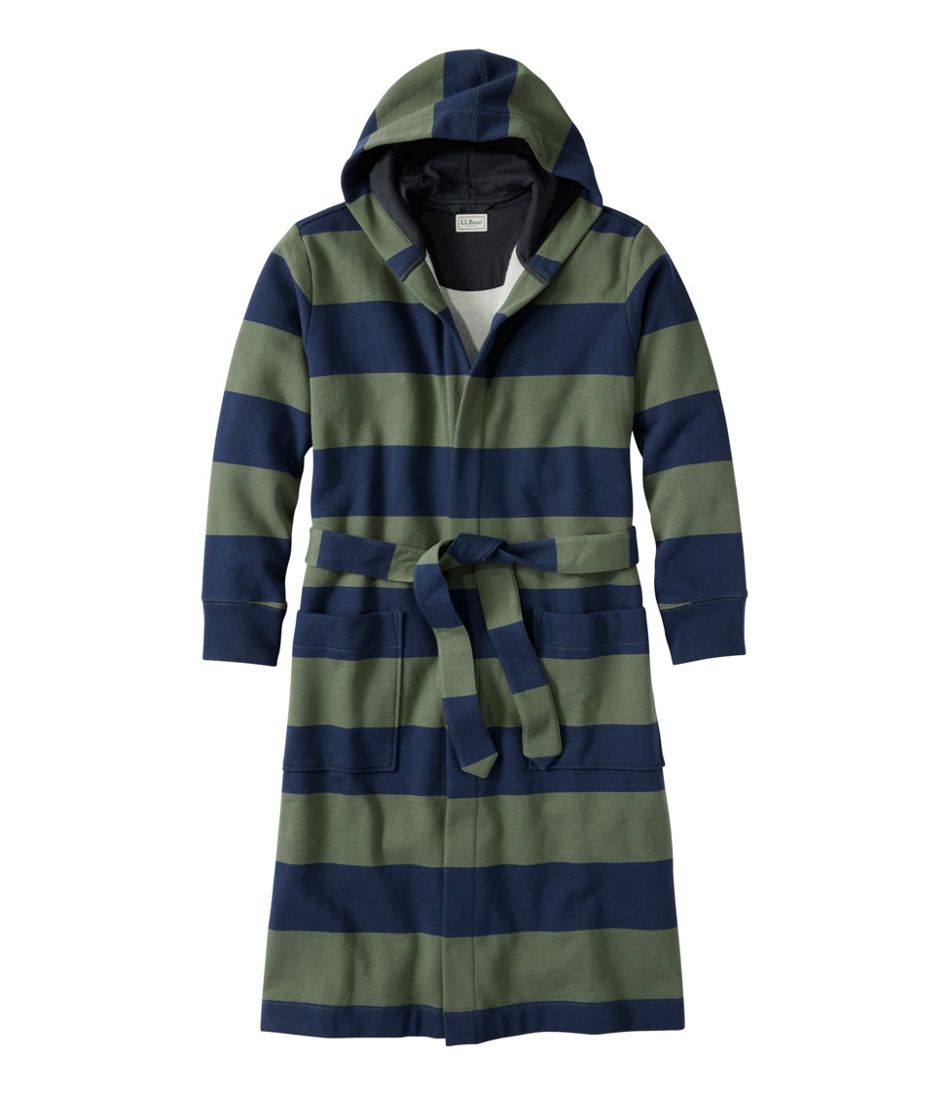 Men's Mariner Sweatshirt Robe, Stripe L.L.Bean Premium