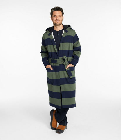 Men's Mariner Sweatshirt Robe, Stripe L.L.Bean Premium