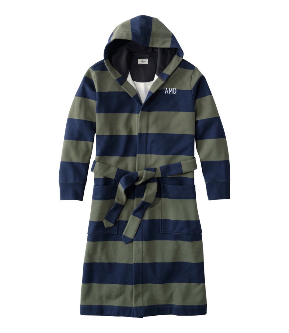 Men's Mariner Sweatshirt Robe, Stripe L.L.Bean Premium