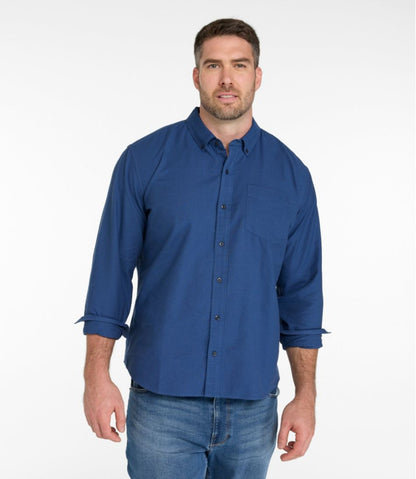 Men's Sunwashed Oxford Shirt, Slightly Fitted Untucked Fit, Stripe L.L.Bean New