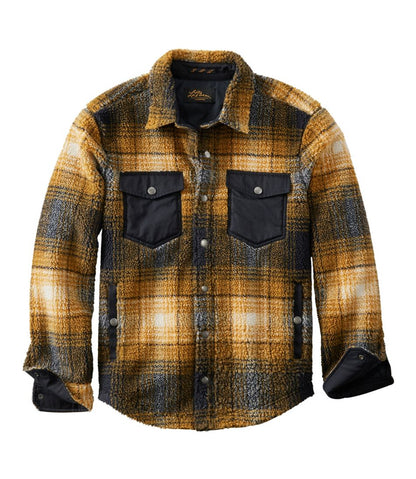 Men's Signature Mixed Media Fleece Shirt Jacket, Plaid L.L.Bean Featured