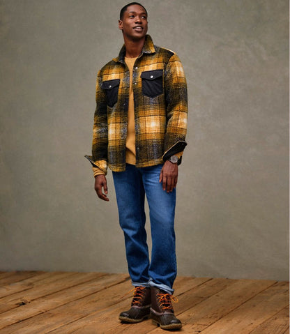 Men's Signature Mixed Media Fleece Shirt Jacket, Plaid L.L.Bean Featured