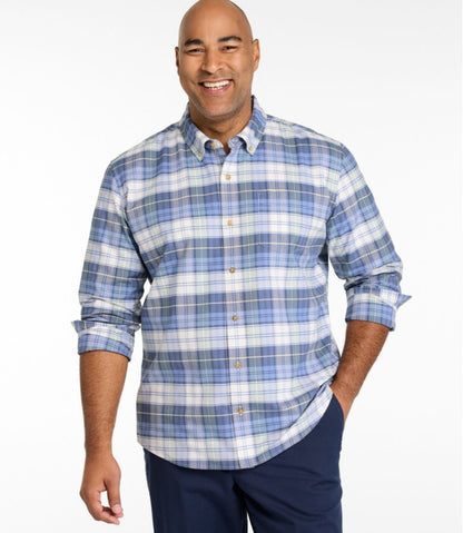 Men's Sunwashed Oxford Shirt, Slightly Fitted Untucked Fit, Plaid L.L.Bean Popular