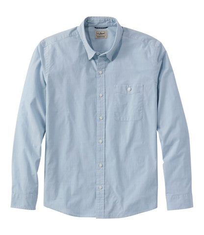 Men's Comfort Stretch Performance® Chambray Shirt, Long-Sleeve, Slightly Fitted Untucked Fit L.L.Bean Essential