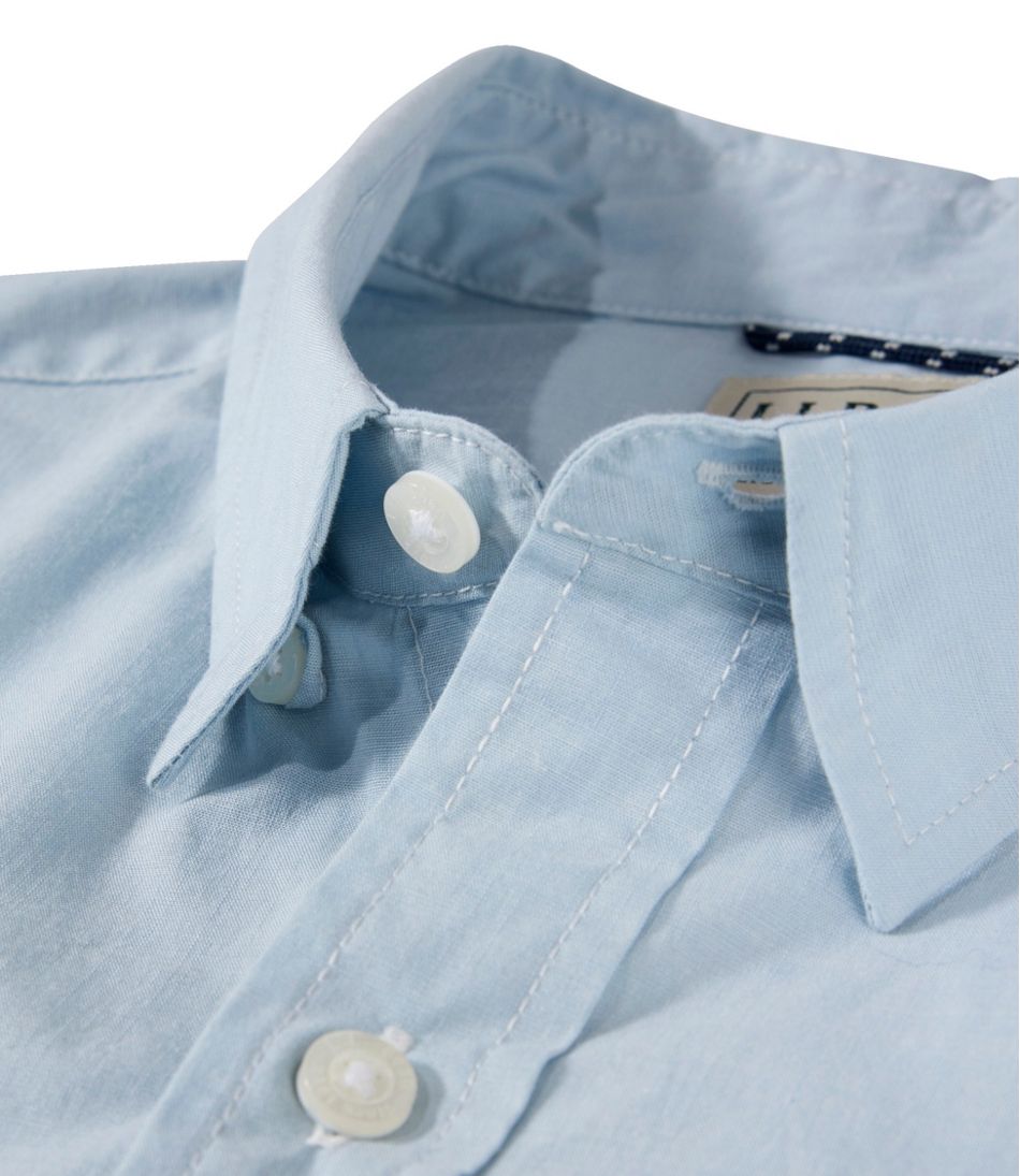 Men's Comfort Stretch Performance® Chambray Shirt, Long-Sleeve, Slightly Fitted Untucked Fit L.L.Bean Essential