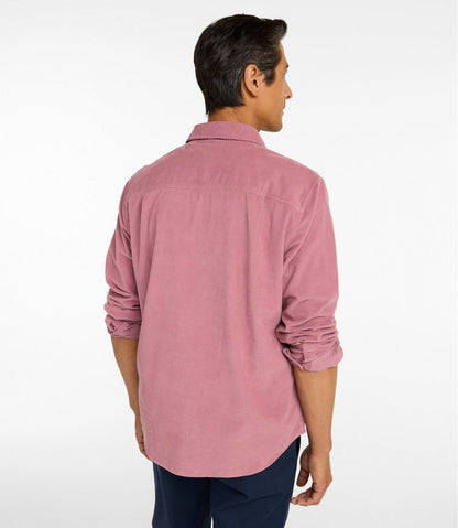 Men's Sunwashed Corduroy Shirt, Slightly Fitted Untucked Fit L.L.Bean New