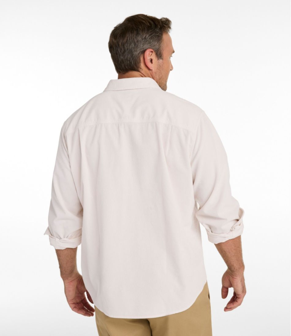 Men's Sunwashed Corduroy Shirt, Slightly Fitted Untucked Fit L.L.Bean New