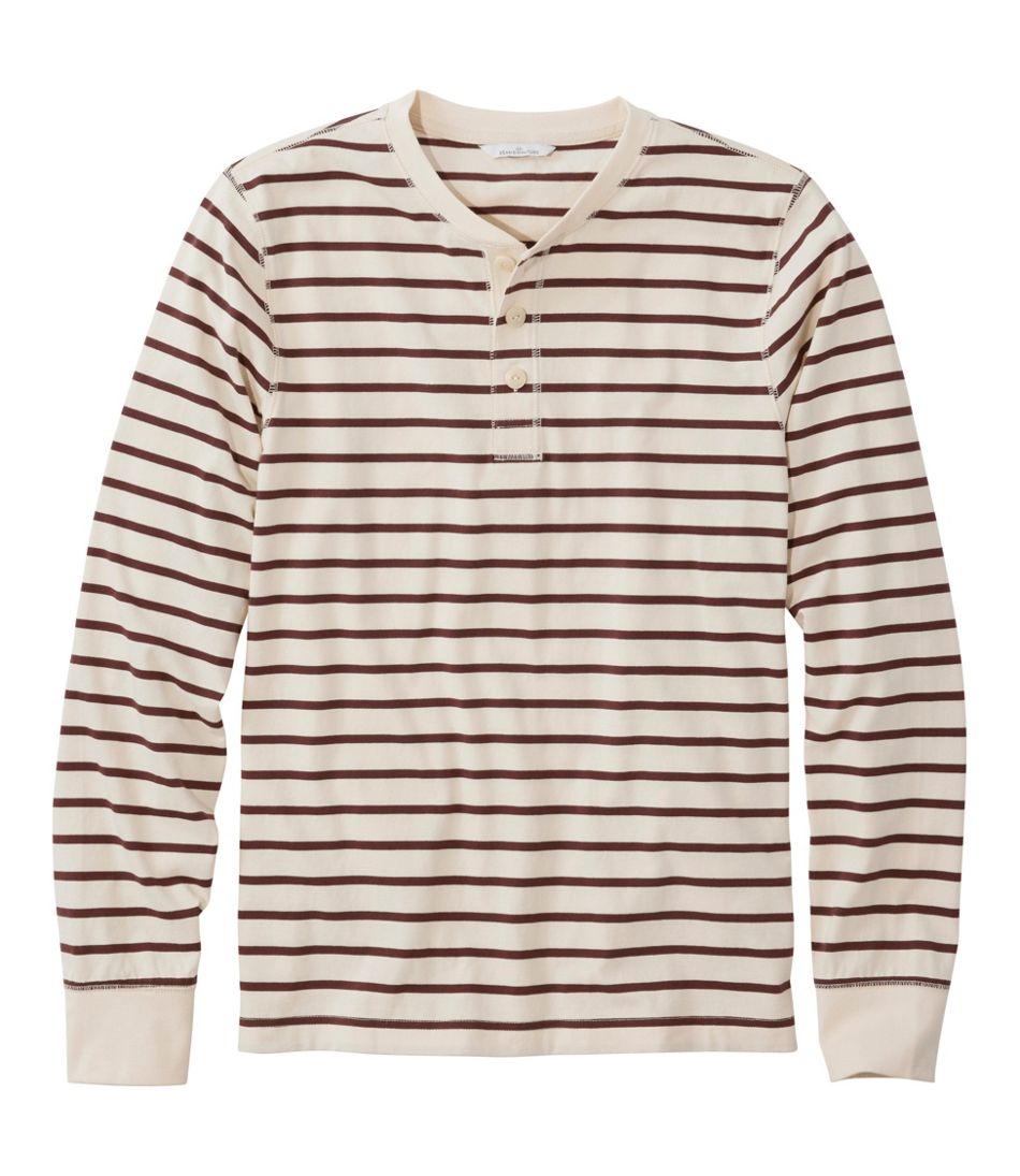Men's Signature Northwoods Henley, Long-Sleeve, Stripe L.L.Bean Essential