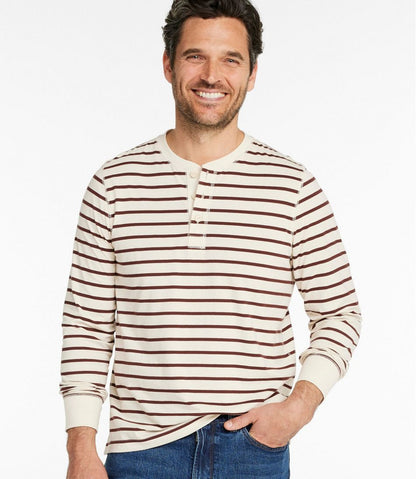 Men's Signature Northwoods Henley, Long-Sleeve, Stripe L.L.Bean Essential