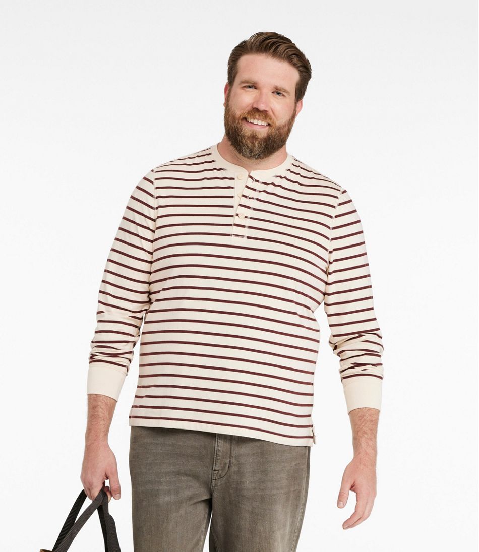 Men's Signature Northwoods Henley, Long-Sleeve, Stripe L.L.Bean Essential
