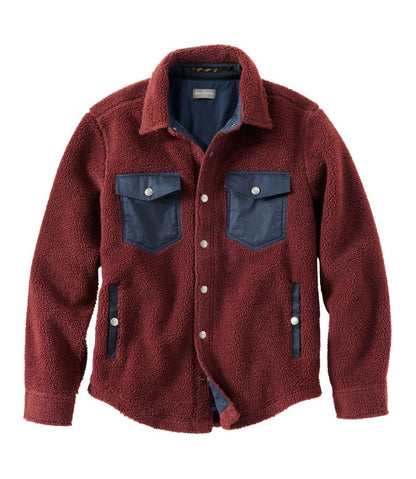 Men's Signature Mixed Media Fleece Shirt Jacket L.L.Bean Value