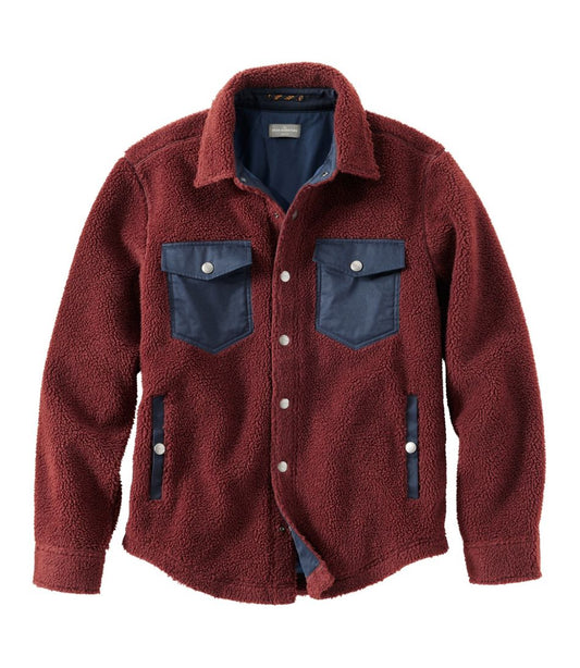 Men's Signature Mixed Media Fleece Shirt Jacket L.L.Bean Value