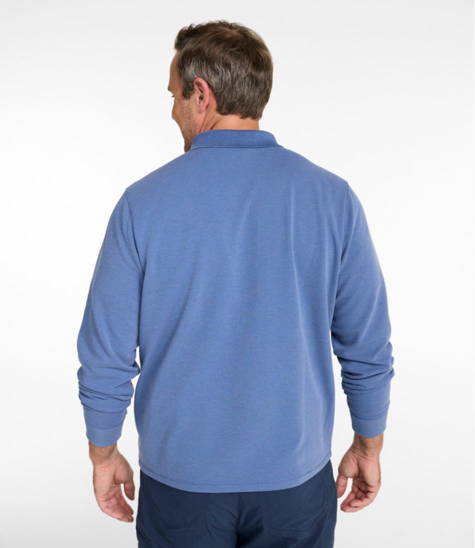 Men's Mountainside Micro Waffle Polo, Long-Sleeve L.L.Bean New