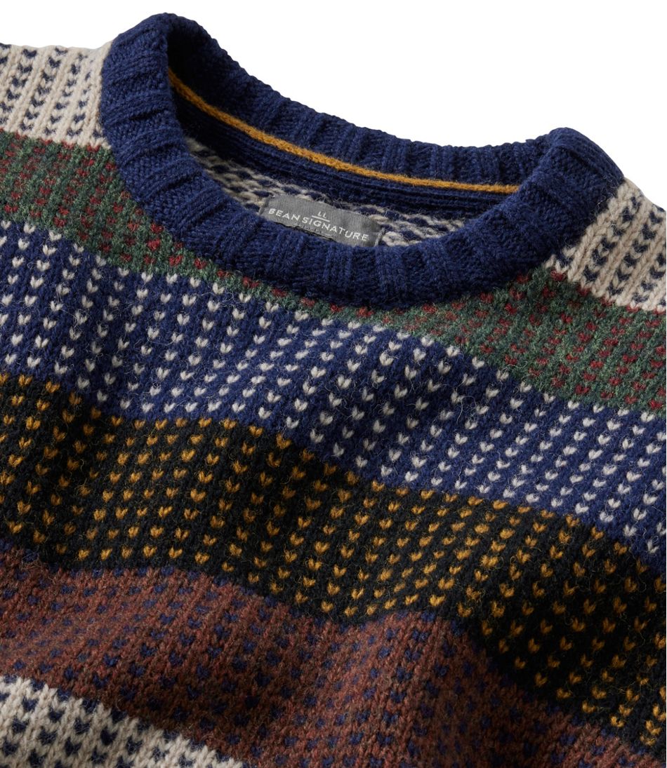 Men's Signature 1980 Matinicus Rock Sweater, Crewneck, Stripe L.L.Bean Recommended