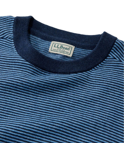 Men's All Seasons Cotton Blend Sweater, Crewneck, Stripe L.L.Bean Featured