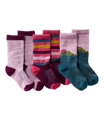 Kids' Camden Trail Socks, 3-Pack L.L.Bean Value