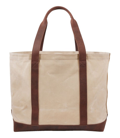 Leather-Trim Waxed Canvas Tote L.L.Bean Essential