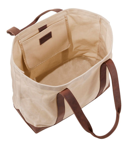 Leather-Trim Waxed Canvas Tote L.L.Bean Essential
