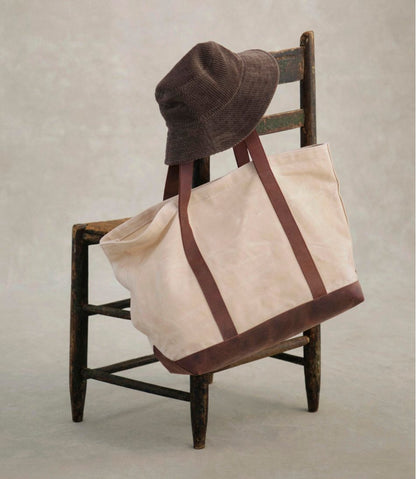 Leather-Trim Waxed Canvas Tote L.L.Bean Essential
