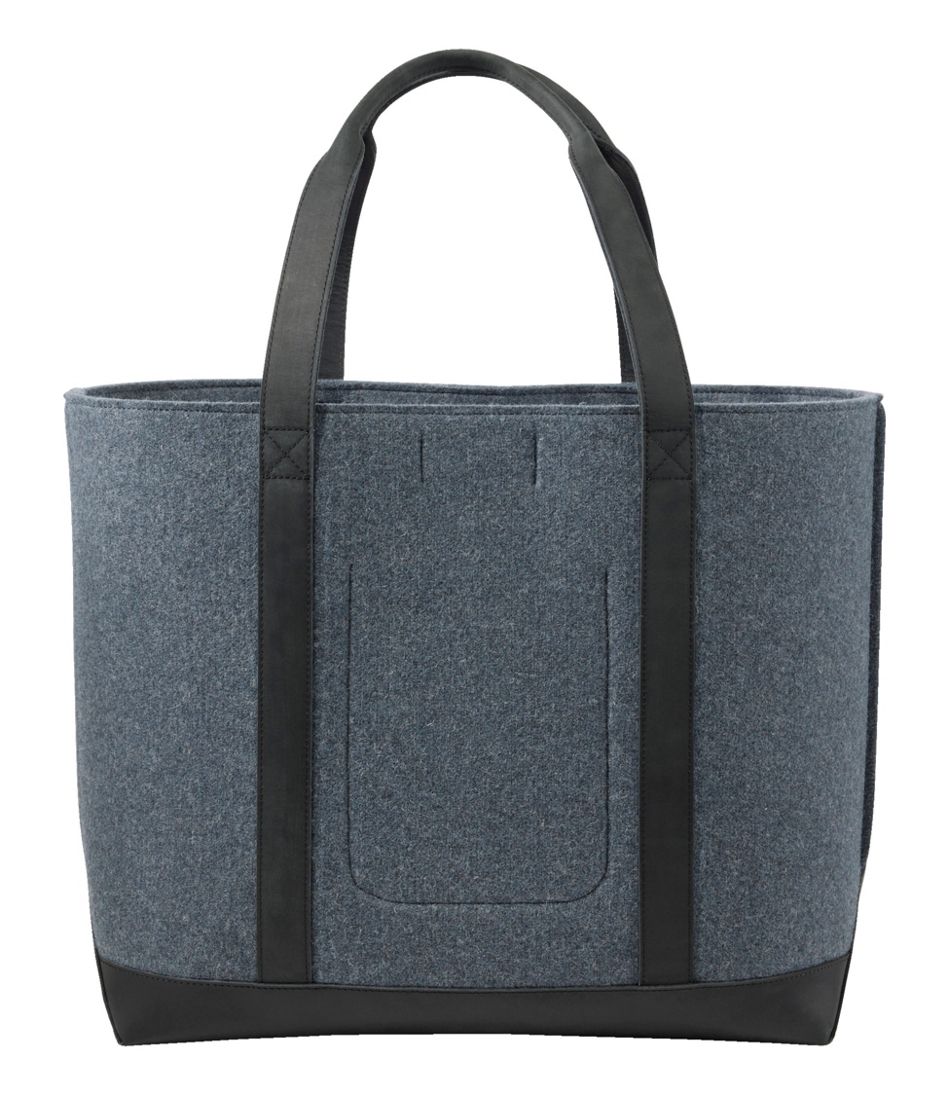 Leather-Trim Wool Tote L.L.Bean Everyday