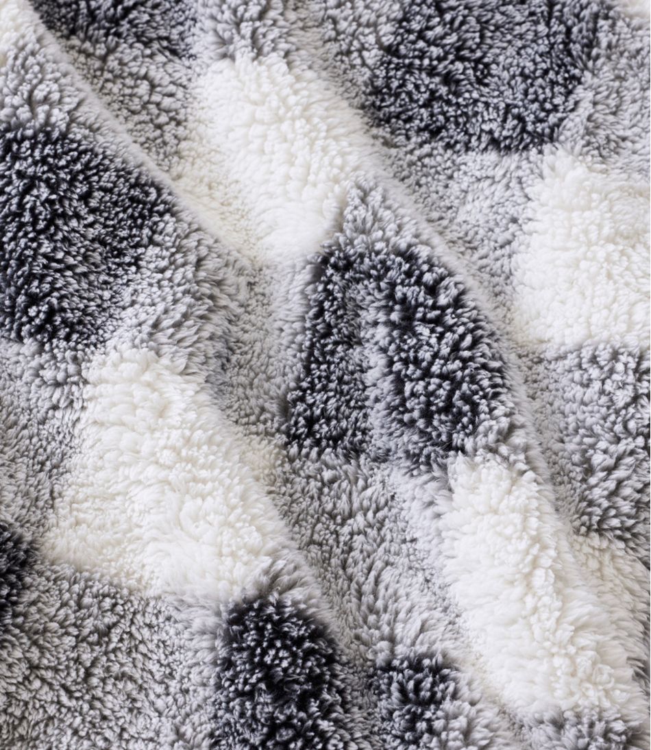 Cozy Plush Throw, Plaid L.L.Bean New