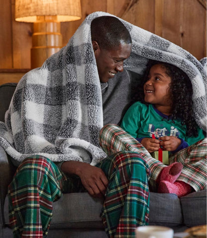Cozy Plush Throw, Plaid L.L.Bean New