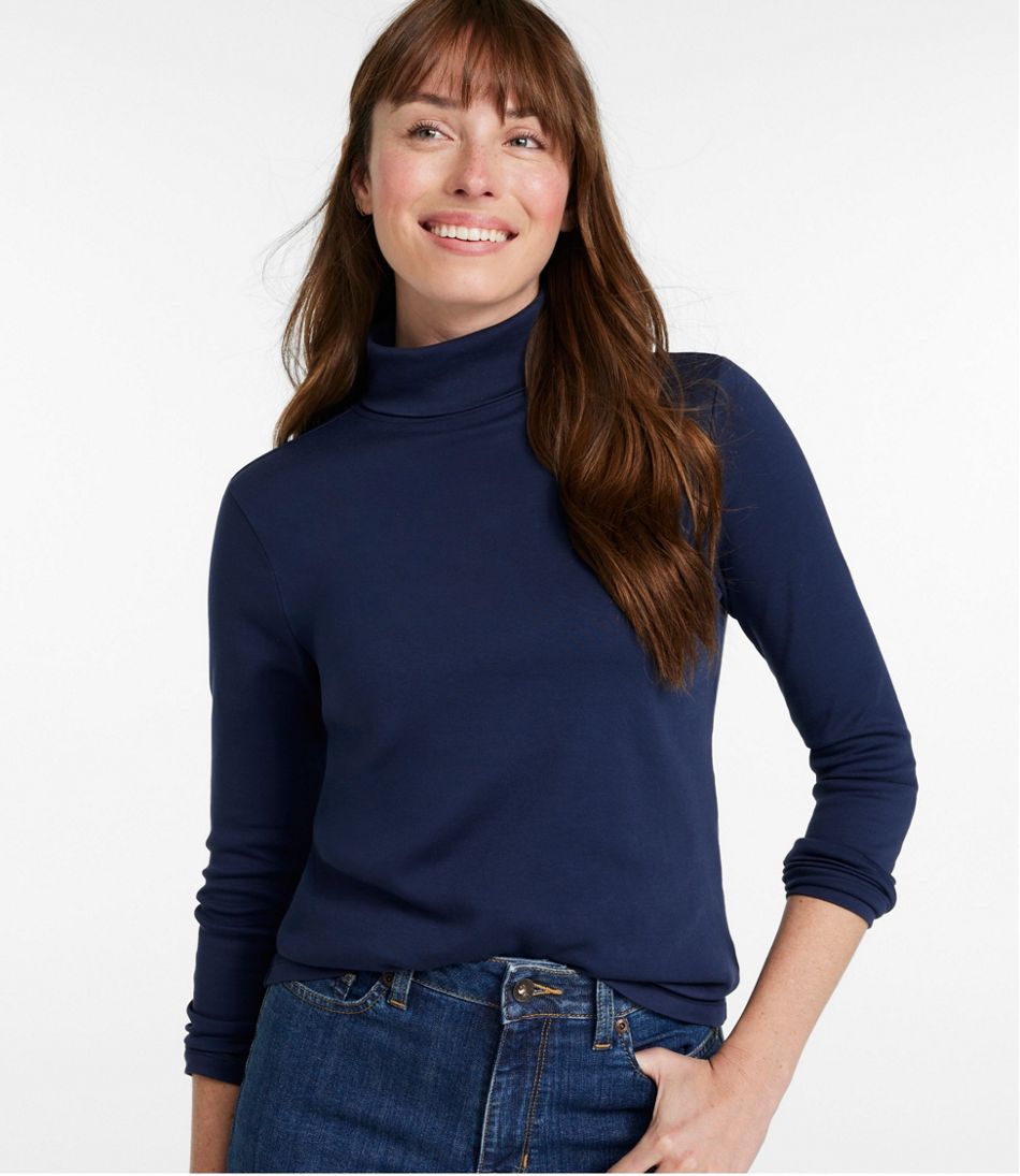 Women's Pima Cotton Turtleneck, Long-Sleeve L.L.Bean Essential