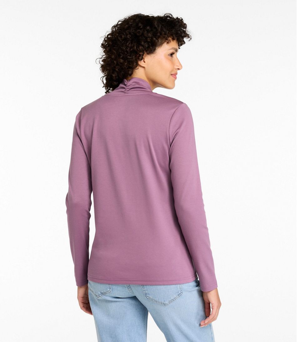 Women's Pima Cotton Tee, Shawl Long-Sleeve L.L.Bean Value