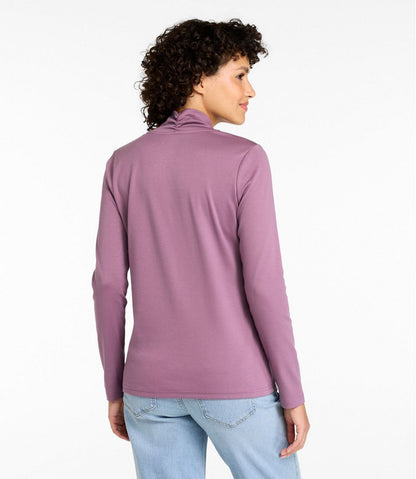 Women's Pima Cotton Tee, Shawl Long-Sleeve L.L.Bean Value