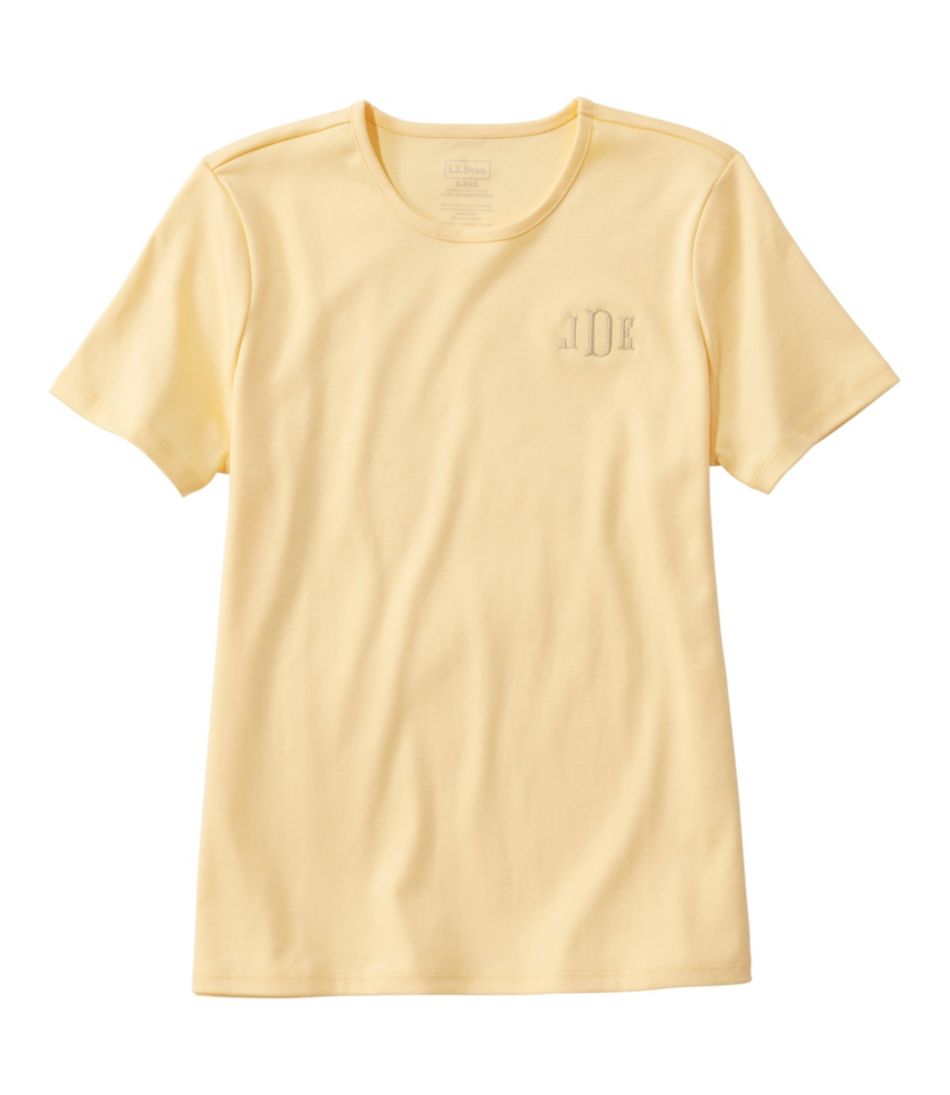 Women's Pima Cotton Tee, Short-Sleeve Crewneck L.L.Bean Premium