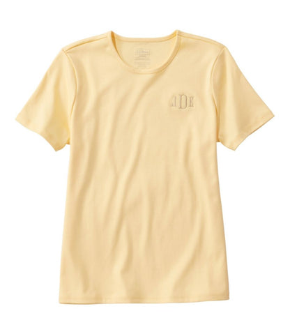 Women's Pima Cotton Tee, Short-Sleeve Crewneck L.L.Bean Premium