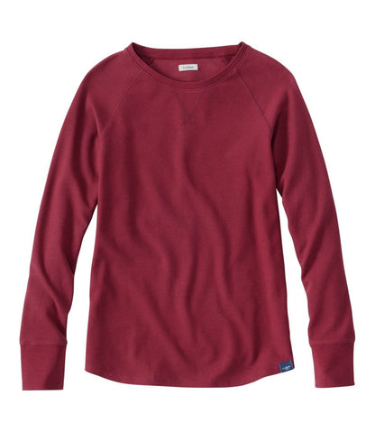 Women's Unshrinkable Mini-Waffle Tee, Long-Sleeve Crewneck L.L.Bean Best Seller