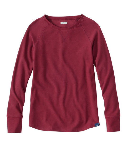 Women's Unshrinkable Mini-Waffle Tee, Long-Sleeve Crewneck L.L.Bean Best Seller