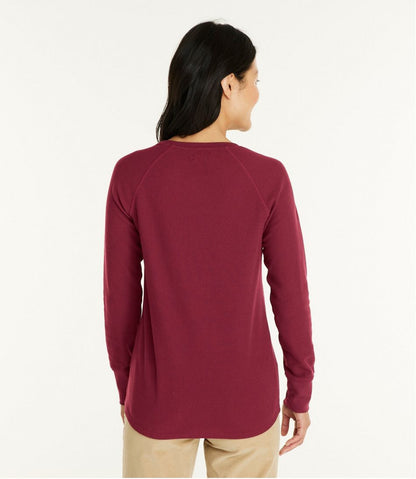 Women's Unshrinkable Mini-Waffle Tee, Long-Sleeve Crewneck L.L.Bean Best Seller