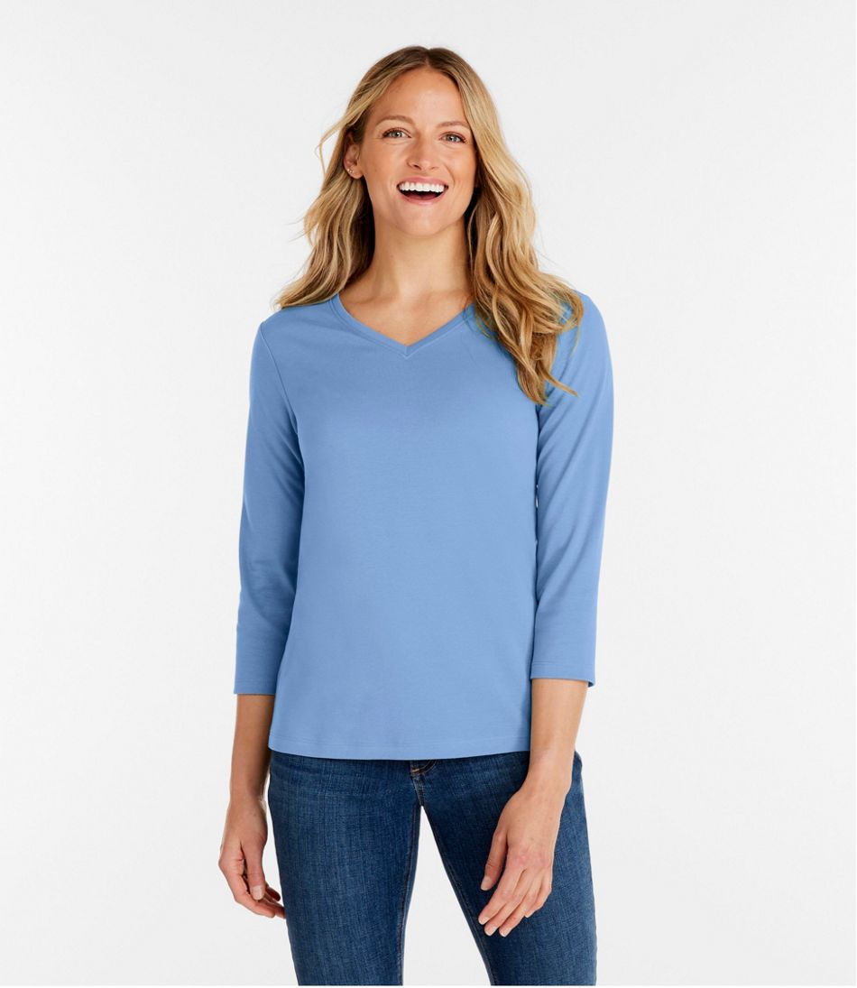 Women's L.L.Bean V-Neck, Three-Quarter-Sleeve L.L.Bean Top Pick