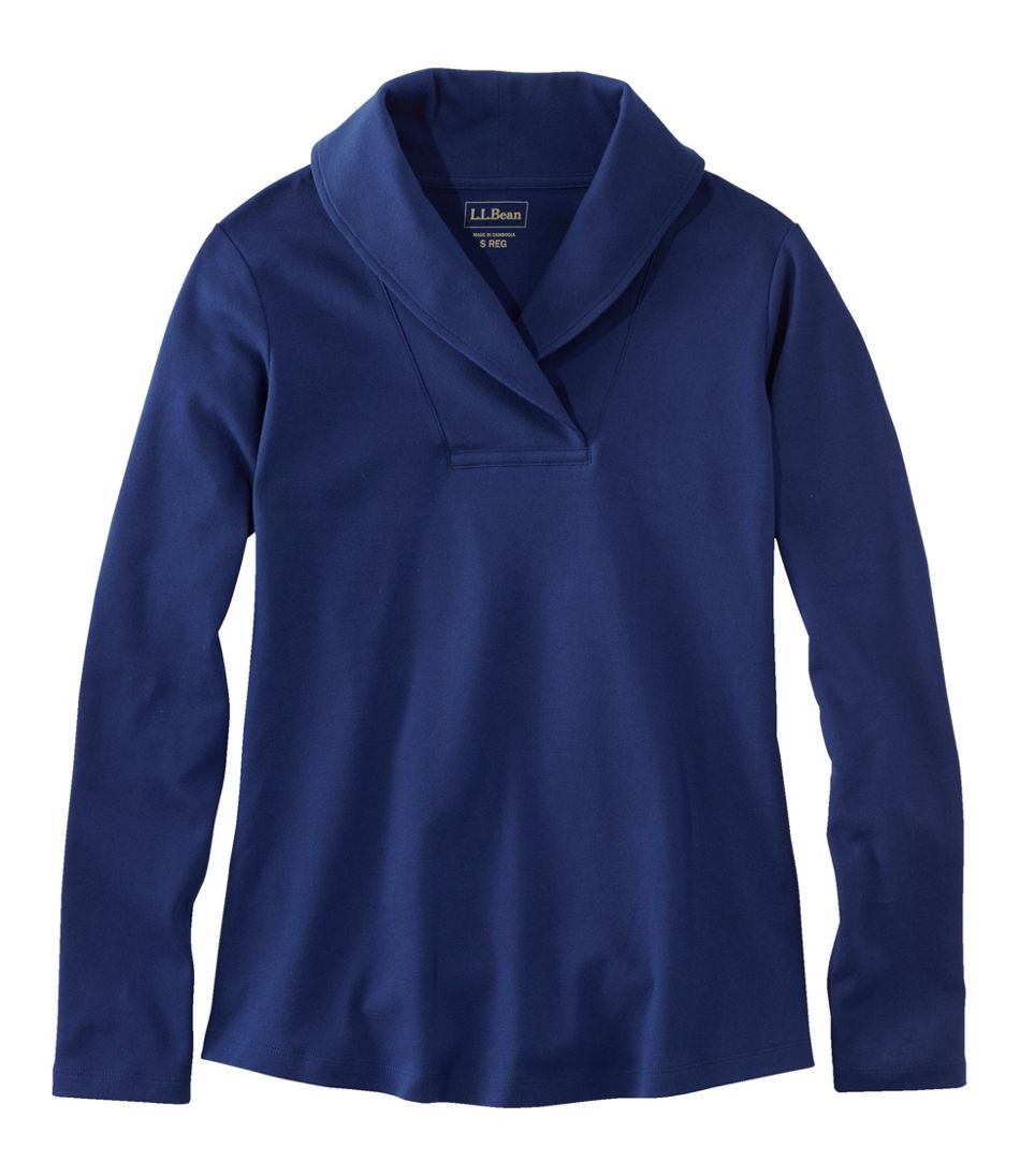 Women's L.L.Bean Pullover, Long-Sleeve Shawl Collar L.L.Bean Essential