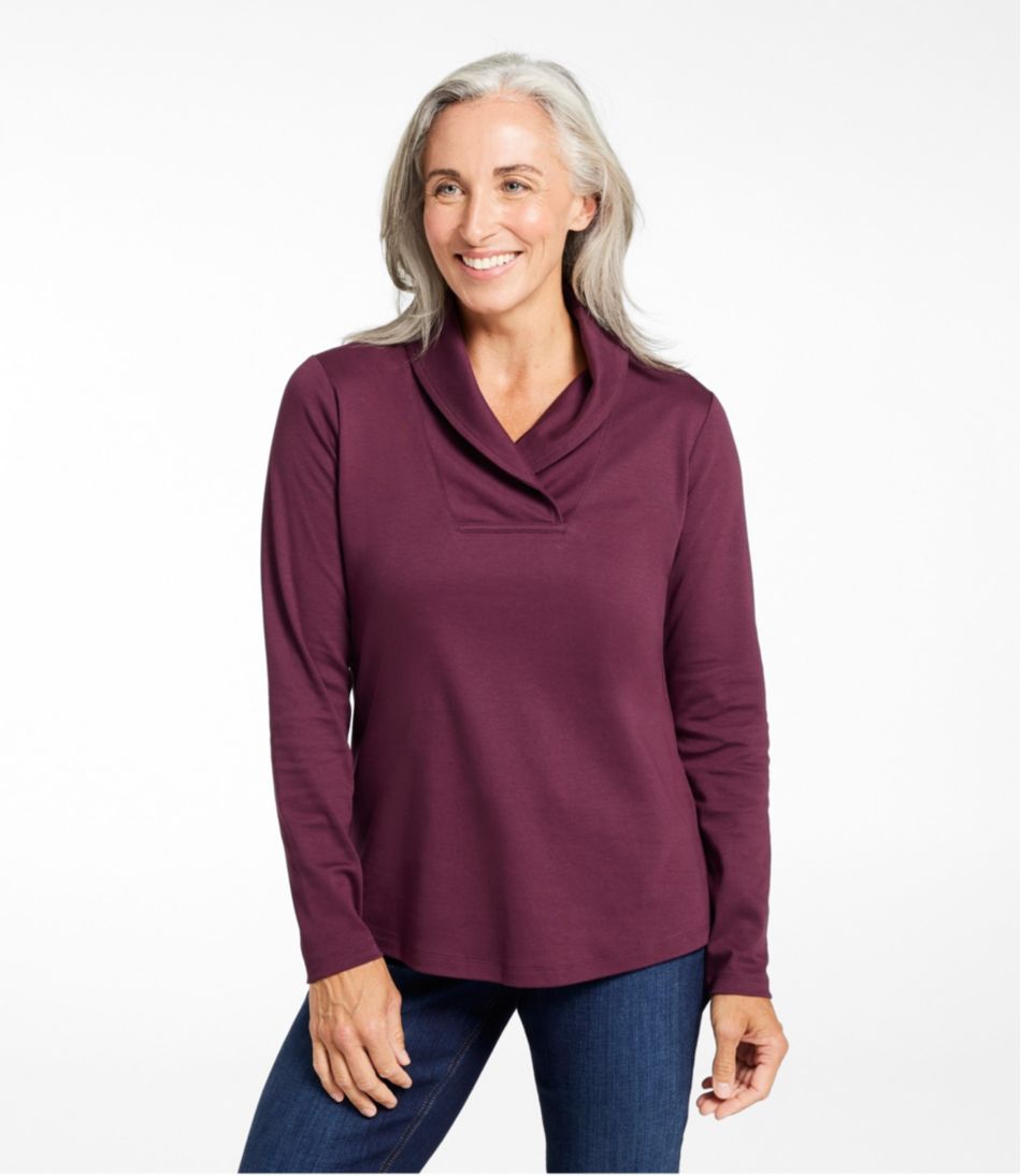 Women's L.L.Bean Pullover, Long-Sleeve Shawl Collar L.L.Bean Essential