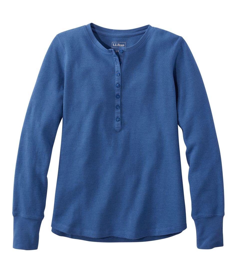 Women's Waffle-Knit Henley L.L.Bean Everyday