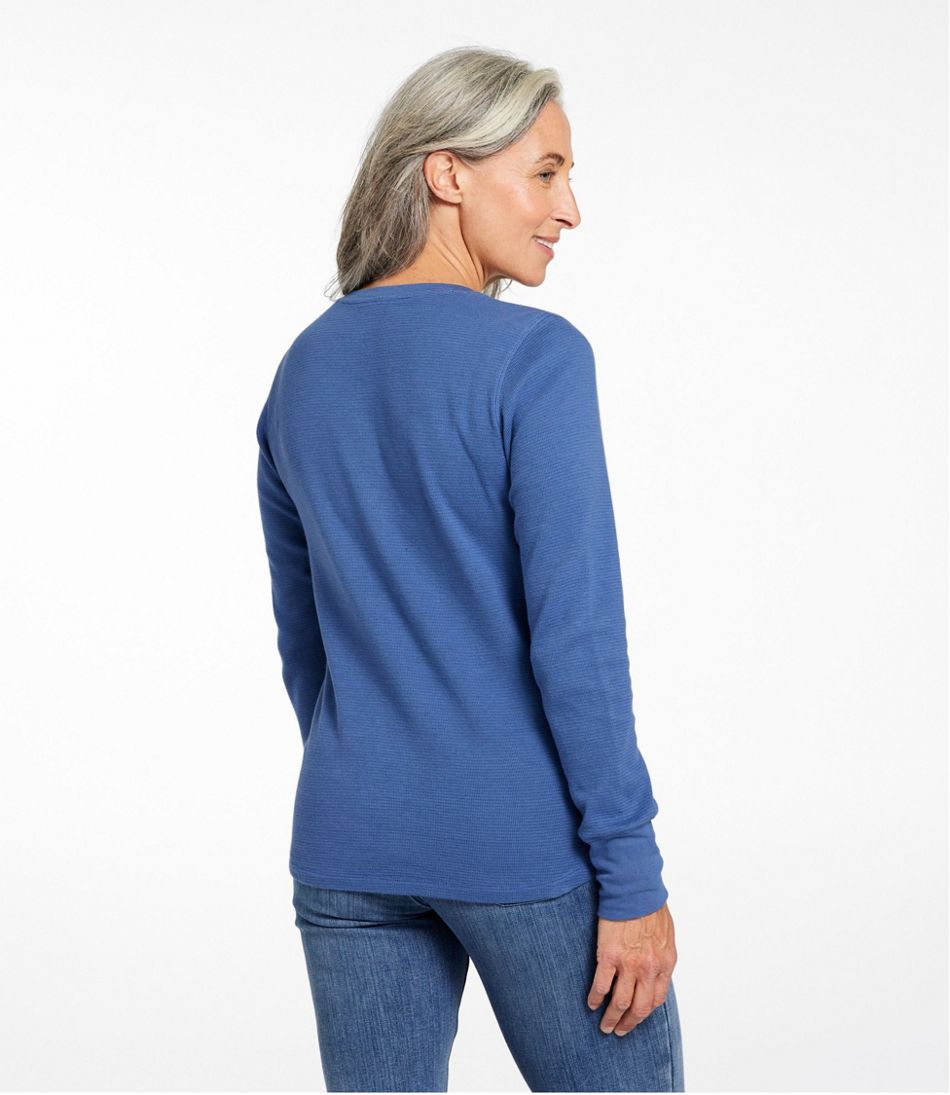 Women's Waffle-Knit Henley L.L.Bean Everyday